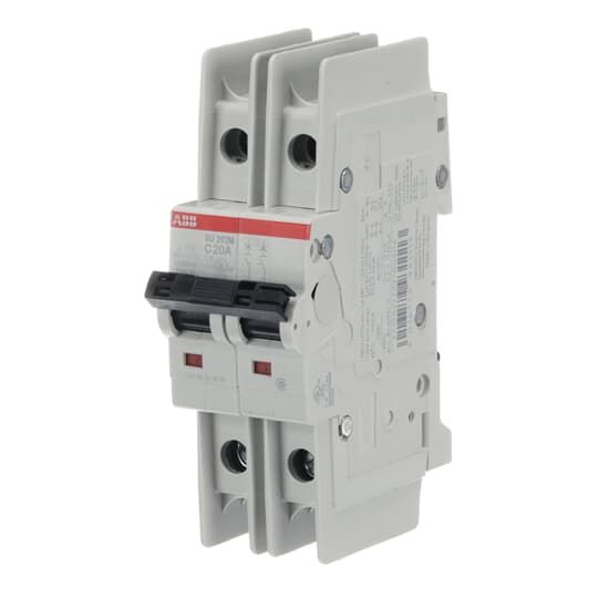 ABB SU200 M MCB, 2P, 20A Curve C, 440V AC, 96V DC, 15 kA Breaking Capacity