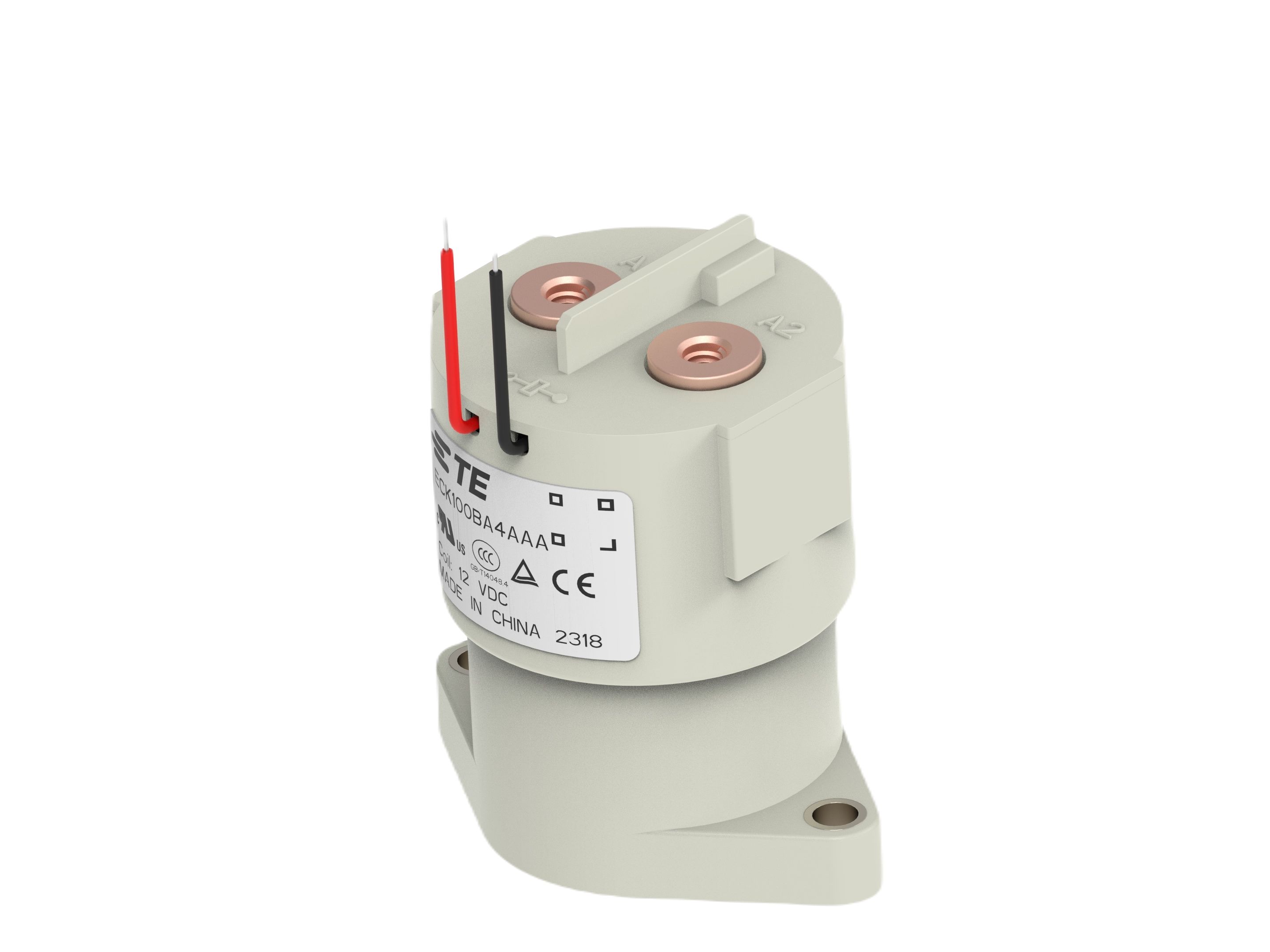 TE Connectivity ECK100B Contactor, 12 V Coil, 1-Pole, 100 A, 5.5 W, Normally Open, 1 kV