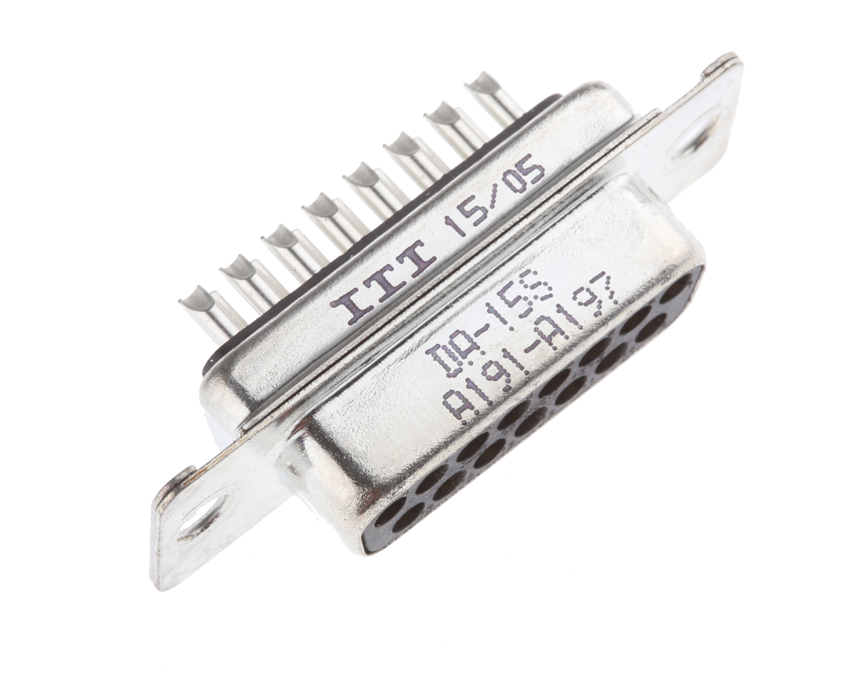 ITT Cannon ORIGINAL D 15 Way Panel Mount D-sub Connector Socket