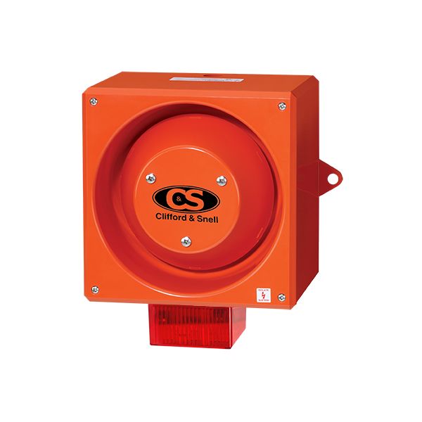 Clifford & Snell YL80 Series Red Sounder Beacon, 230 V ac, IP66, Wall Mount, 116dB at 1 Metre