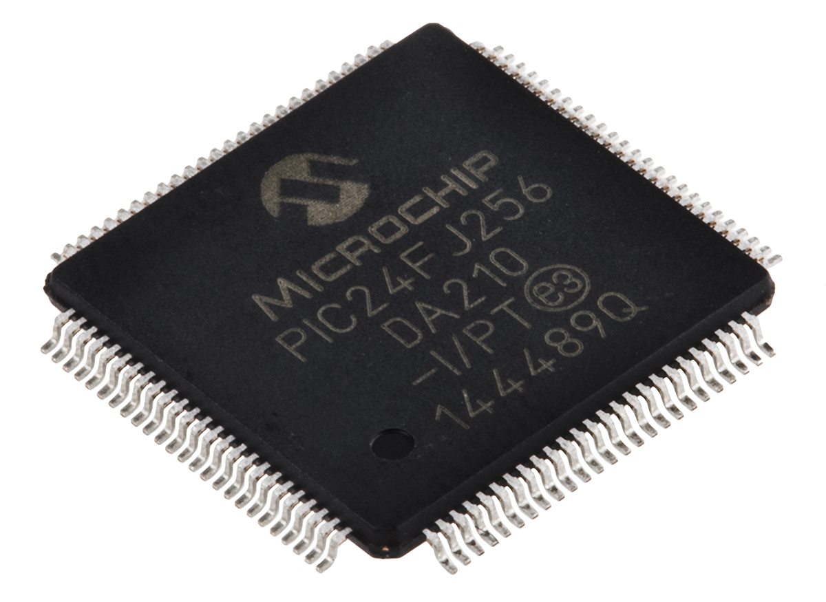 Microchip, 16 bit PIC, PIC24FJ Microcontroller, 32 MHz, 256kB FLASH, 100-Pin TQFP