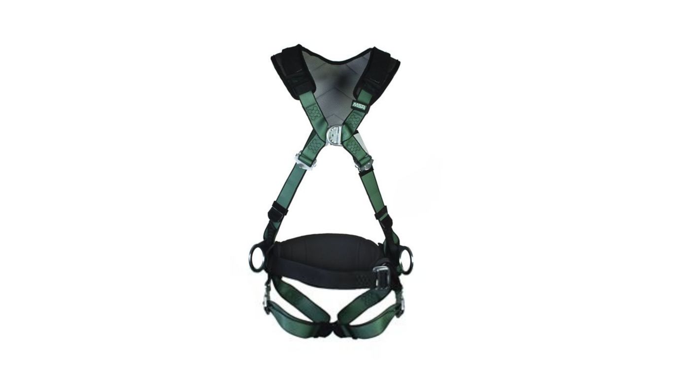 MSA Safety 10206055 Front, Rear Attachment Safety Harness, M/L