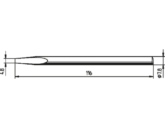 Ersa 4.8 mm Chisel Soldering Iron Tip for use with ERSA 80S