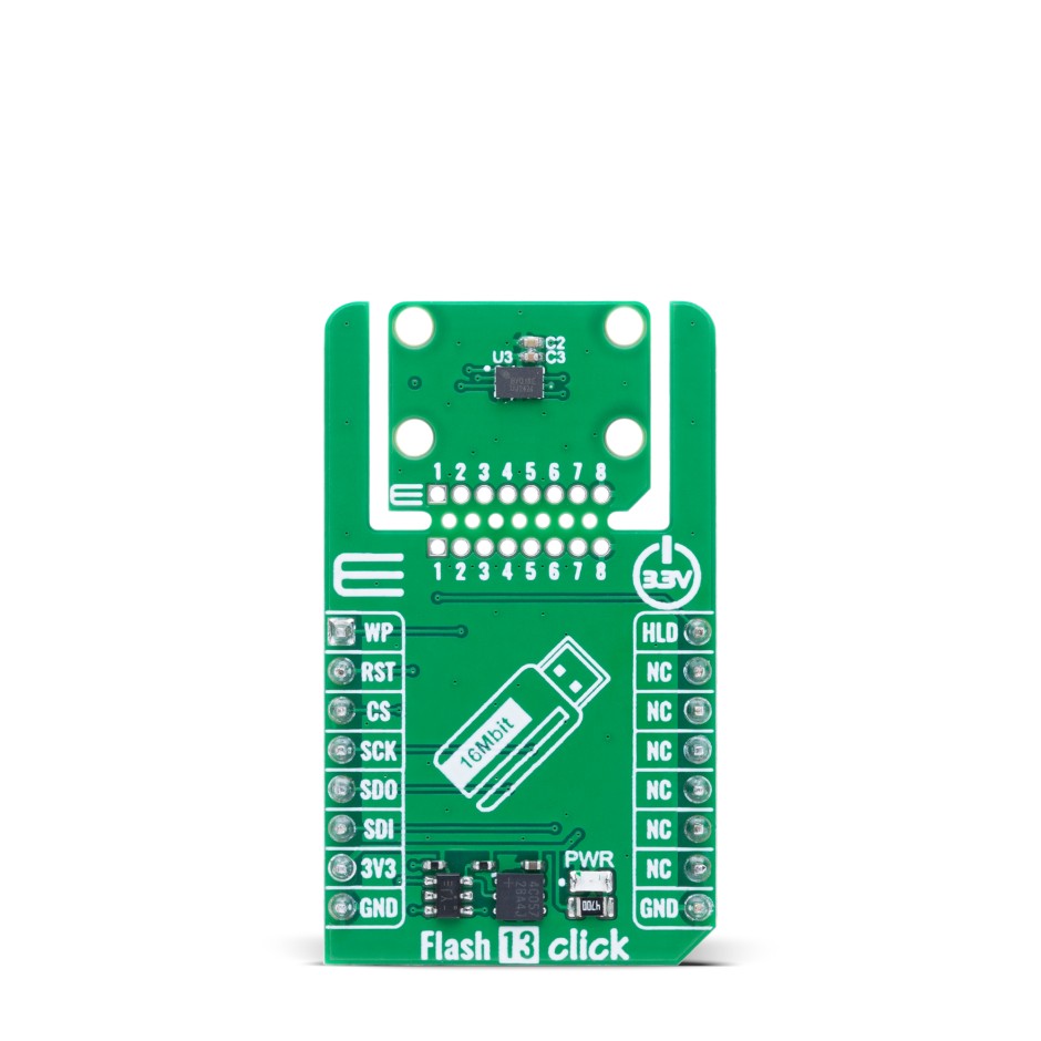 MikroElektronika MIKROE-6592, Flash 13 Click Flash Add On Board for Flash Memory Chip for mikroBUS