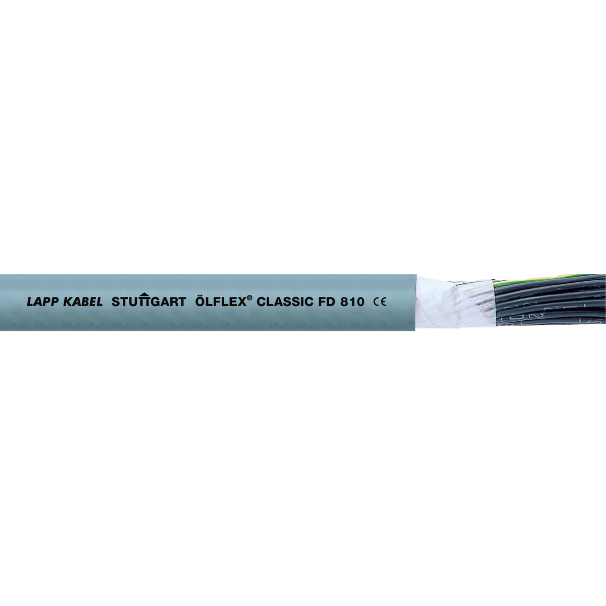Lapp OLFLEX CLASSIC FD 810 Control Cable, 7 Cores, 0.75 mm² CSA 18 AWG, Screened, 50 m, Silver Grey Polyvinyl Chloride