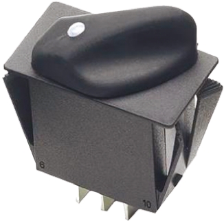 Otto, 3 Position DPDT Rotary Switch, 20 A @ 28 V dc, Tab