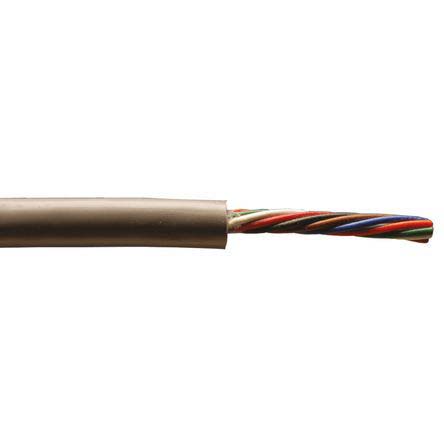 Alpha Wire Alpha Essentials LSZH Communication & Control Series Data Cable, 9 Cores, 0.35 mm², Unscreened, 22 AWG, 30m,