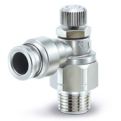 SMC ASG Series Threaded Pneumatic Silencer & Exhaust Restrictor Function Fitting, G 1/8 Inlet Port, 6mm Tube Inlet