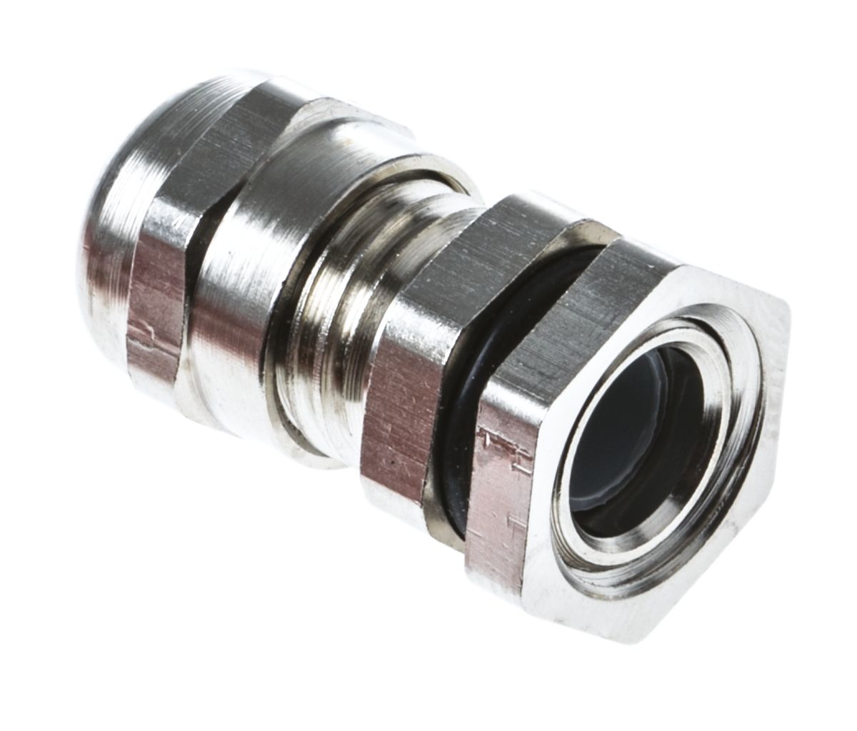 SIB SIB-TEC Series Metallic Nickel Plated Brass Cable Gland, M12 Thread, 2.5mm min., 6.5mm max., IP68