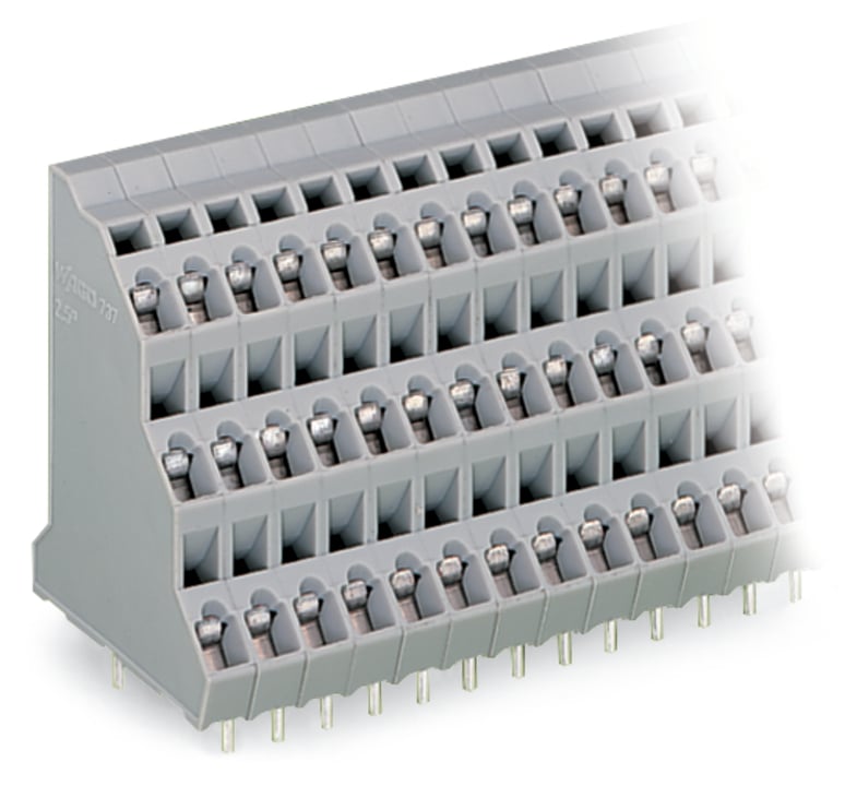 WAGO 737 Series PCB Connector, 48-Contact, 5mm Pitch, Through Hole Mount, 3-Row, Cage Clamp Termination