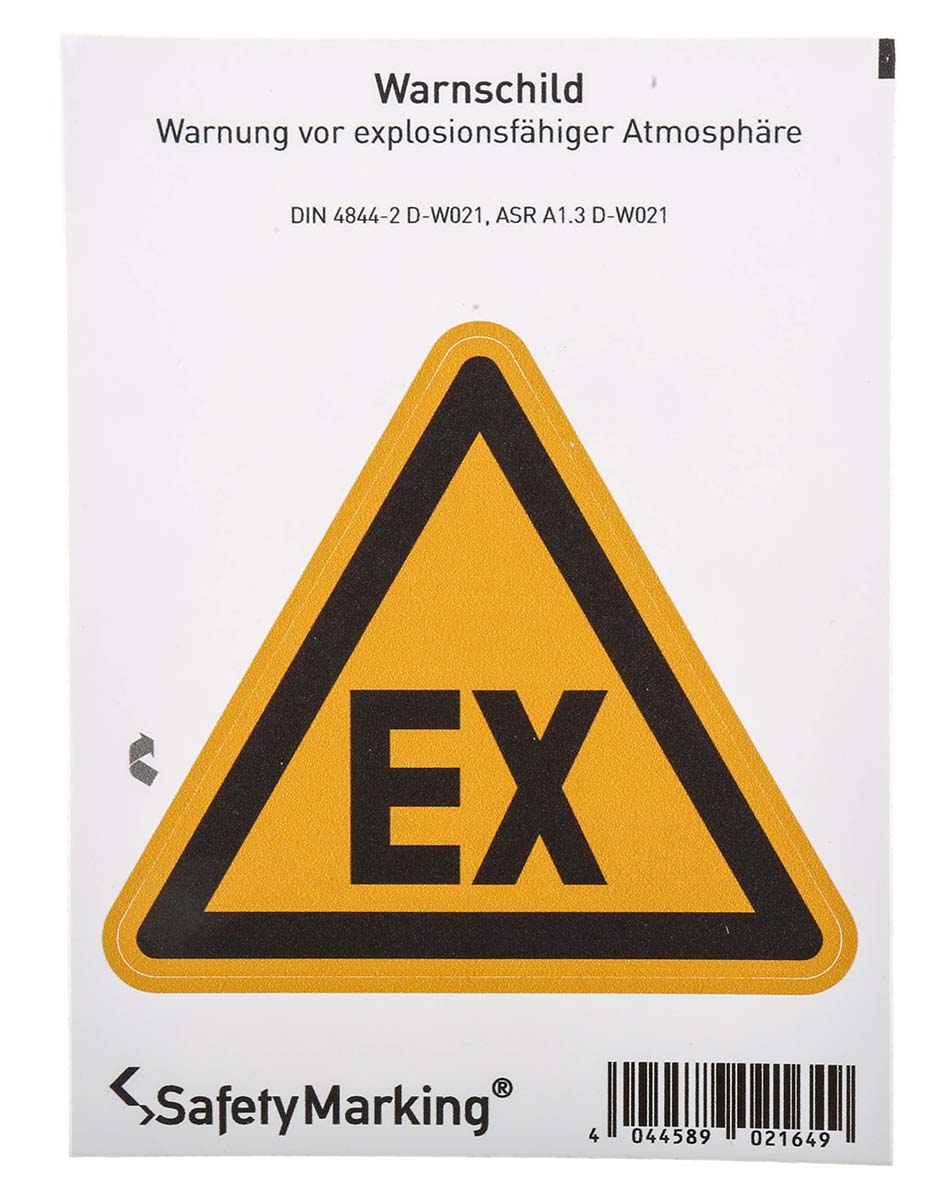 Wolk Self-Adhesive Hazardous Substances Hazard Warning Sign