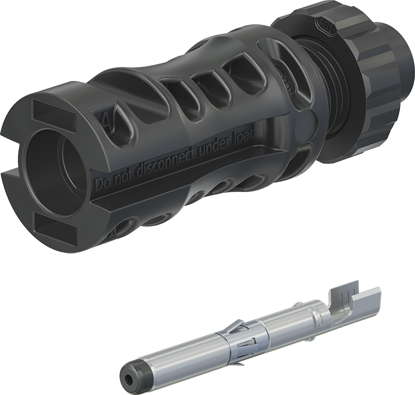 Staubli MC4-Evo 2 Series, Male, Panel Mount Solar Connector, Cable CSA, 2.5mm², Rated At 32A, 1.5 kV PV-ADS4
