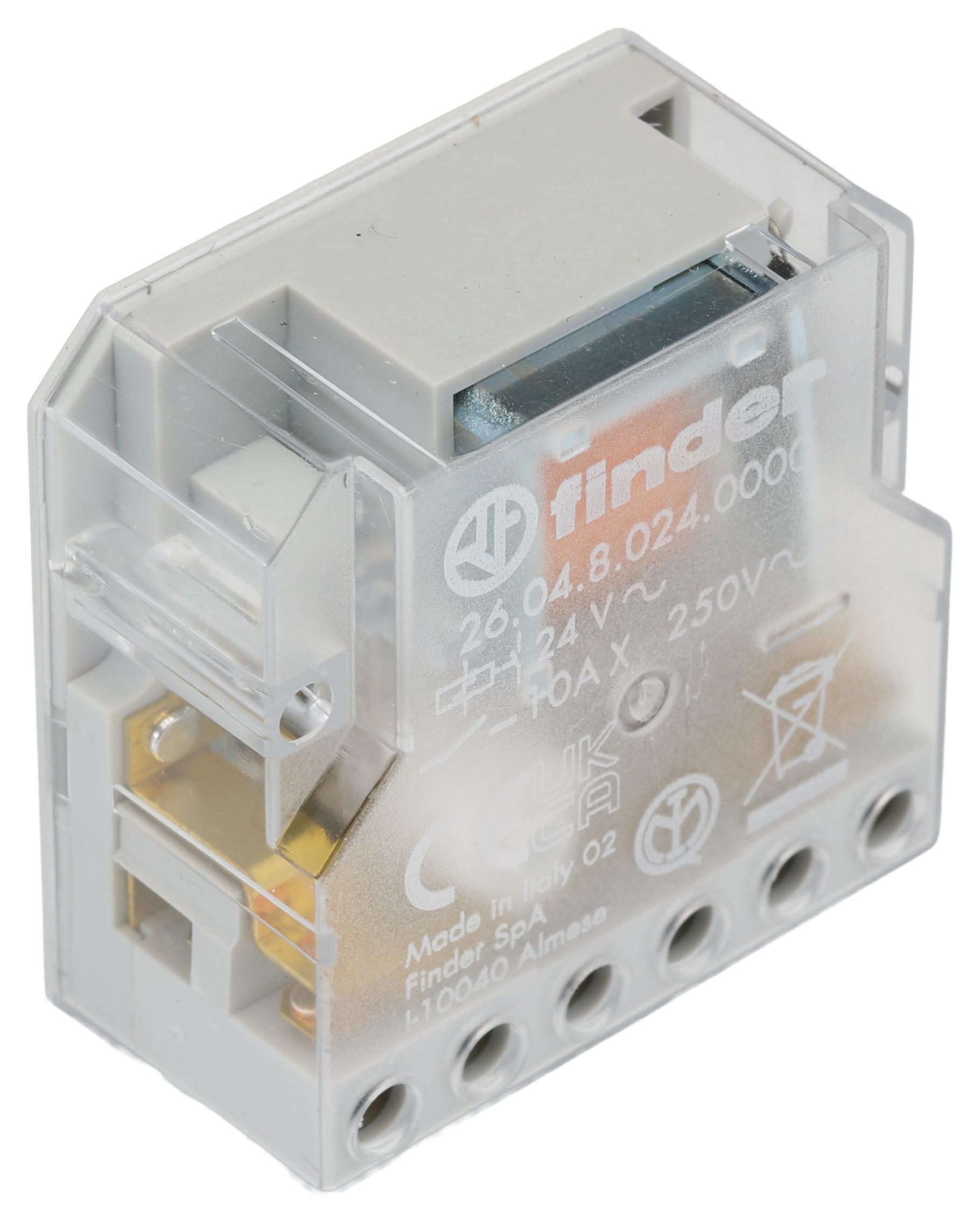 Finder Panel Mount Modular Step Relay, 24V ac Coil, 10A Switching Current, DPST