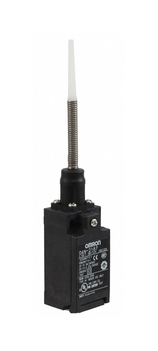 Omron D4N Series Rod Limit Switch, NO/NC, IP67, DPST, Plastic Housing, 240V ac ac Max, 10A Max