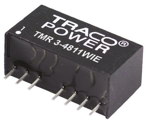 TRACOPOWER TMR 3WIE DC-DC Converter, ±15V dc/ ±100mA Output, 18 → 75 V dc Input, 3W, Through Hole, +85°C Max