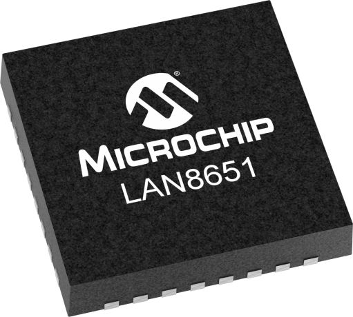Microchip LAN8651B1-E/LMX, Ethernet Controller, 10Mbps SPI, SPI, 3.3 V, 32-Pin VQFN