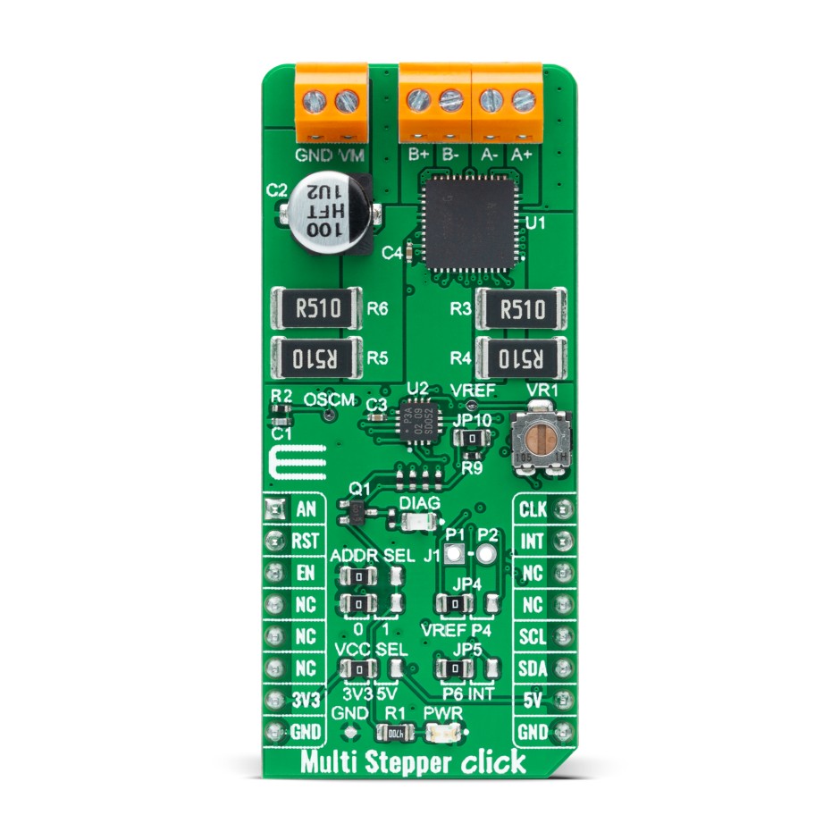 MikroElektronika Multi Stepper Click - TB67S102 Stepper Motor Driver for TB67S102AFNG for Stepper Motor