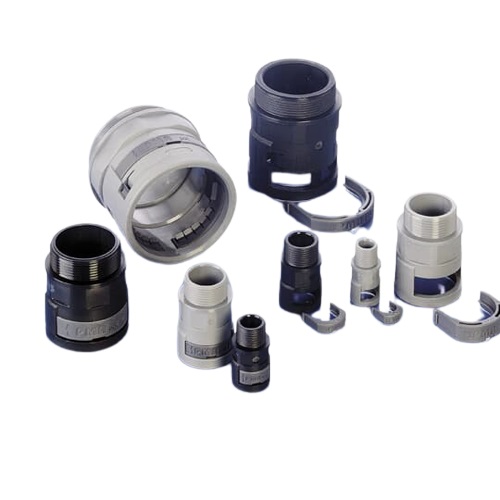 Flexible Fitting, Conduit Fitting, 12mm Nominal Size, PG11, Polyamide 6, Black