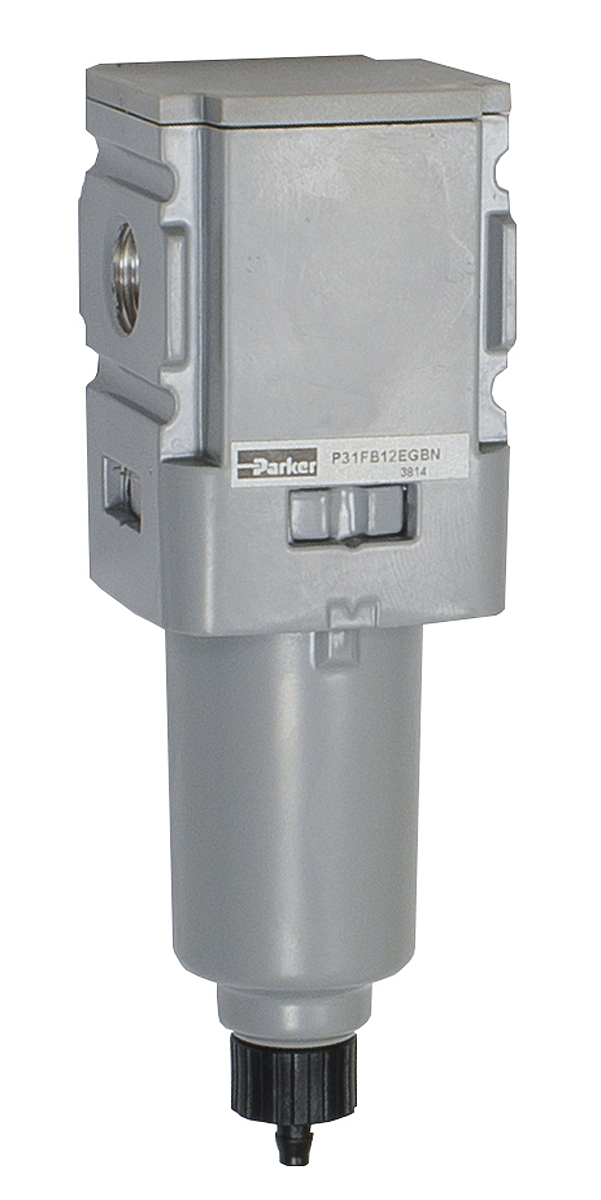 Parker P31 series 5μm G 1/4 150psi to 250 psi Pneumatic Filter 25SCFM max with Manual drain