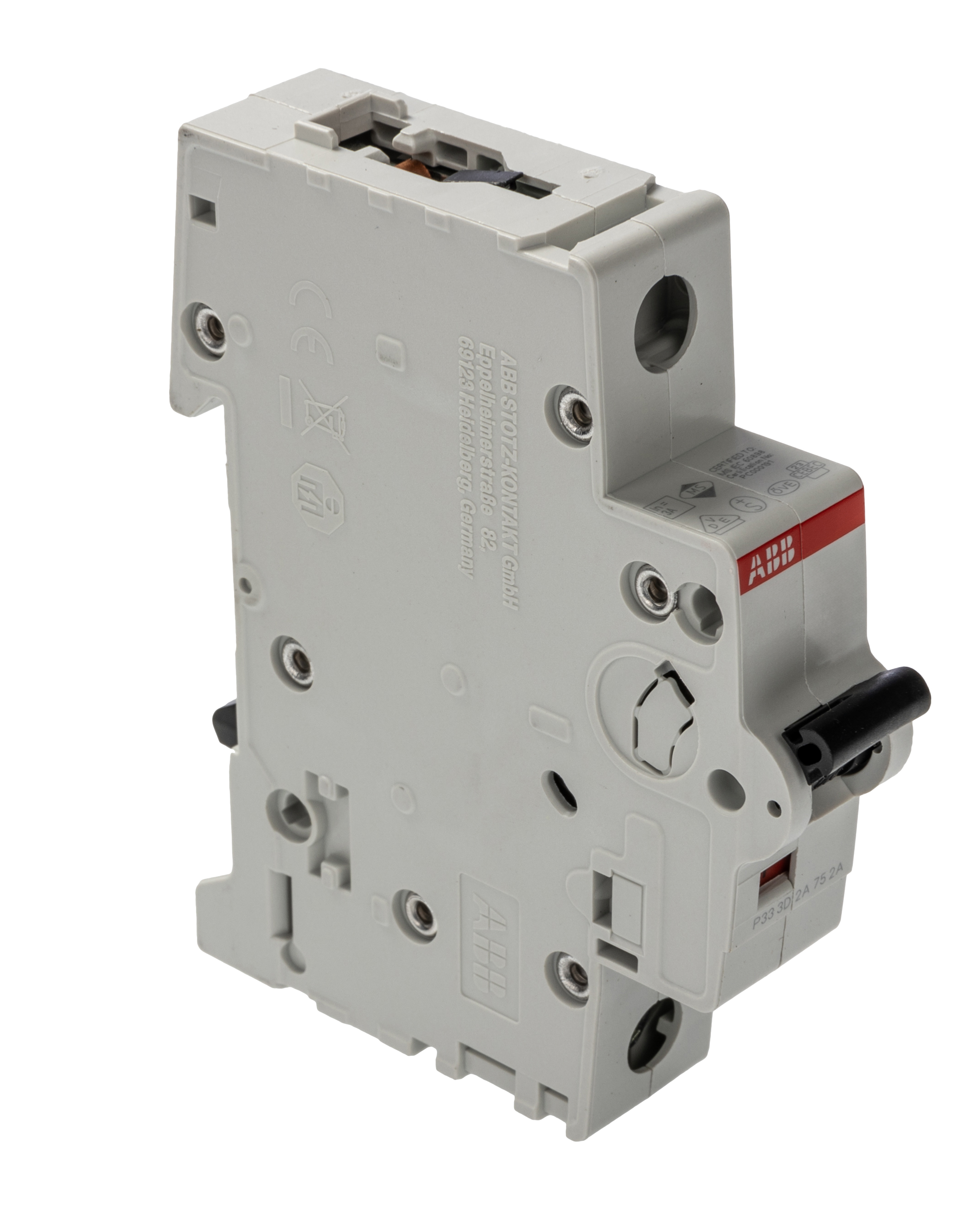 ABB System Pro M Compact S200M MCB, 1P, 10A Curve D, 230V AC, 72V DC, 15 kA Breaking Capacity