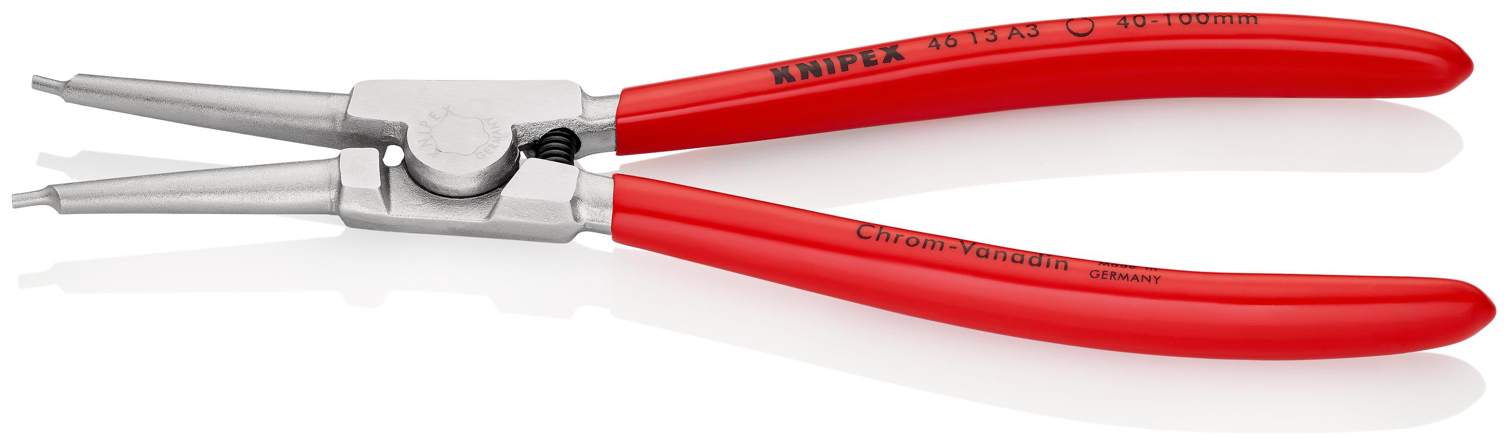 Knipex 46 13 A3 Circlip Pliers, 210 mm Overall, Straight Tip