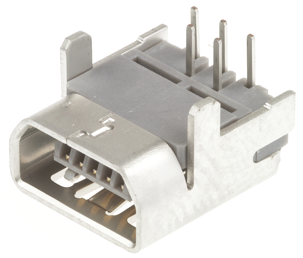 Molex Right Angle, Through Hole, Socket Type Mini AB 2.0 USB Connector