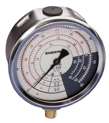Enerpac Analogue Pressure Gauge 700bar Bottom Entry 100mm Outside Diameter