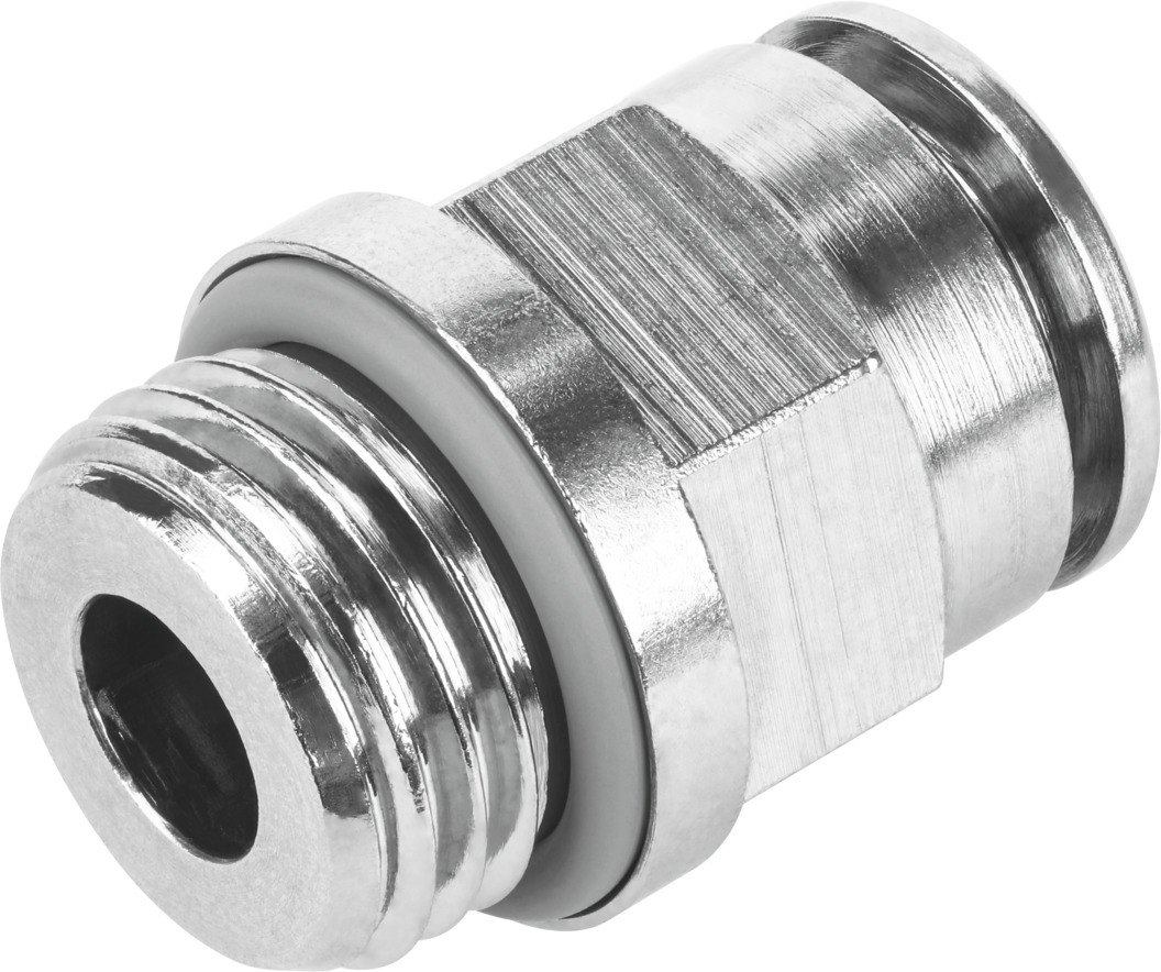 Festo NPQH Series Straight Threaded Adaptor, G 1/2 Male to Push In 14 mm, Threaded-to-Tube Connection Style, 578351