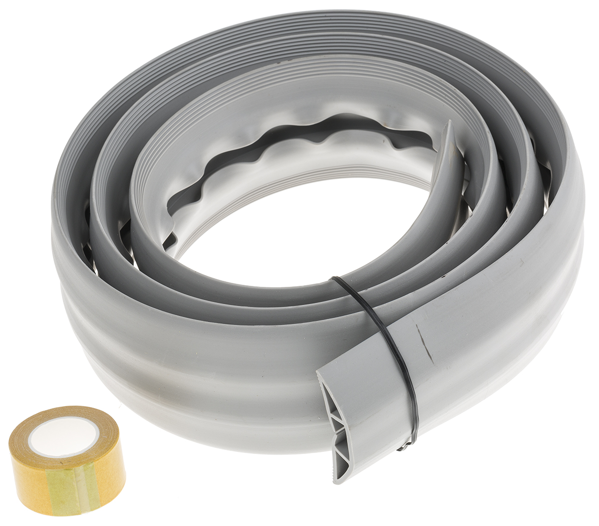 RS PRO 1.83m Grey Cable Cover in PVC, 19mm Inside dia.