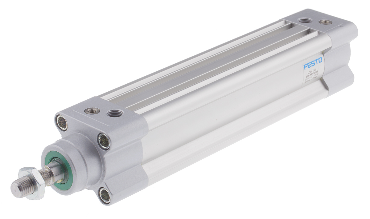 Festo Pneumatic Piston Rod Cylinder - 1376427 32 mm Bore, 125 mm DSBC Series, Double Acting Acting