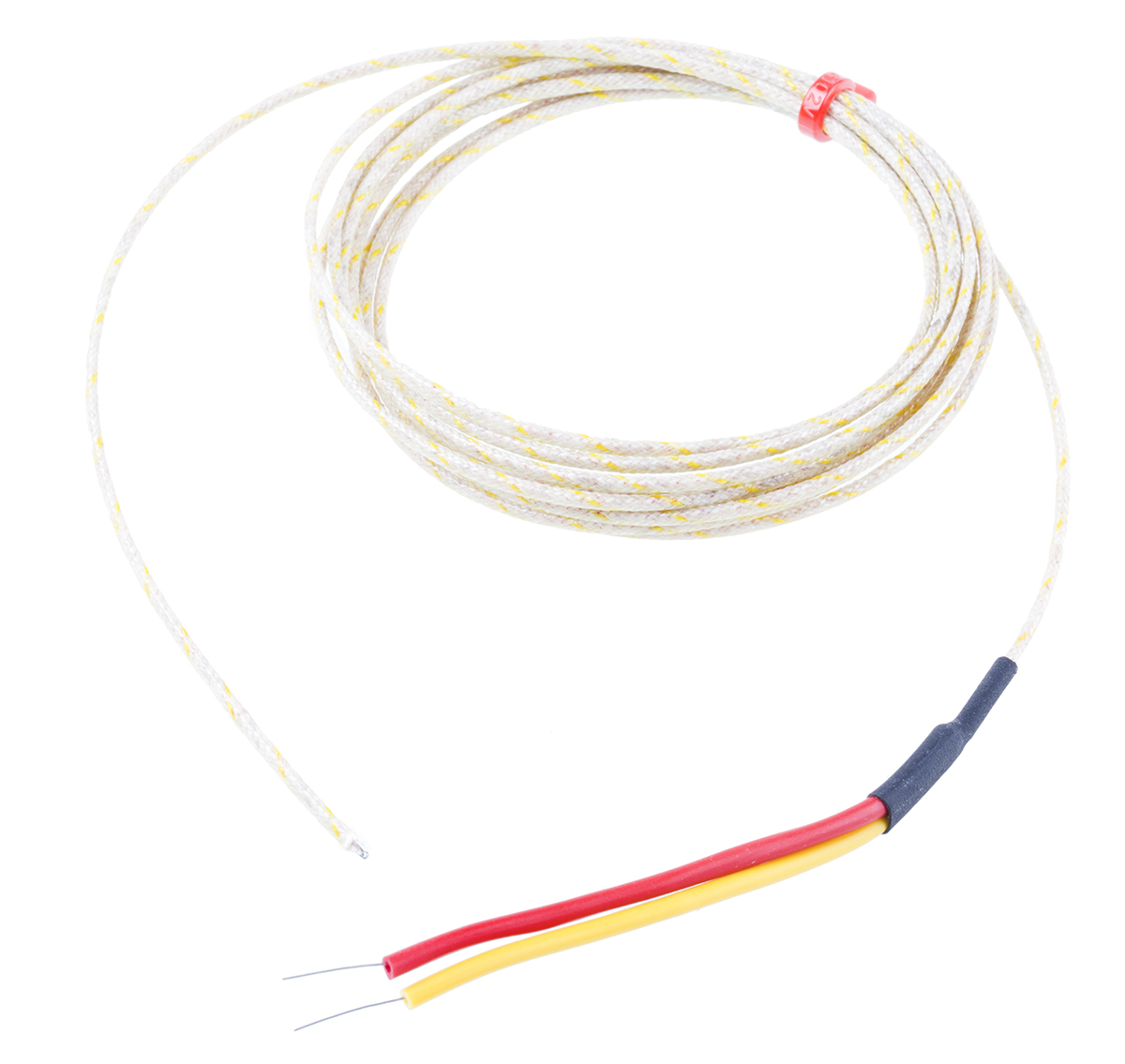 RS PRO Type K Exposed Junction Thermocouple 2m Length, 1/0.3mm Diameter → +350°C