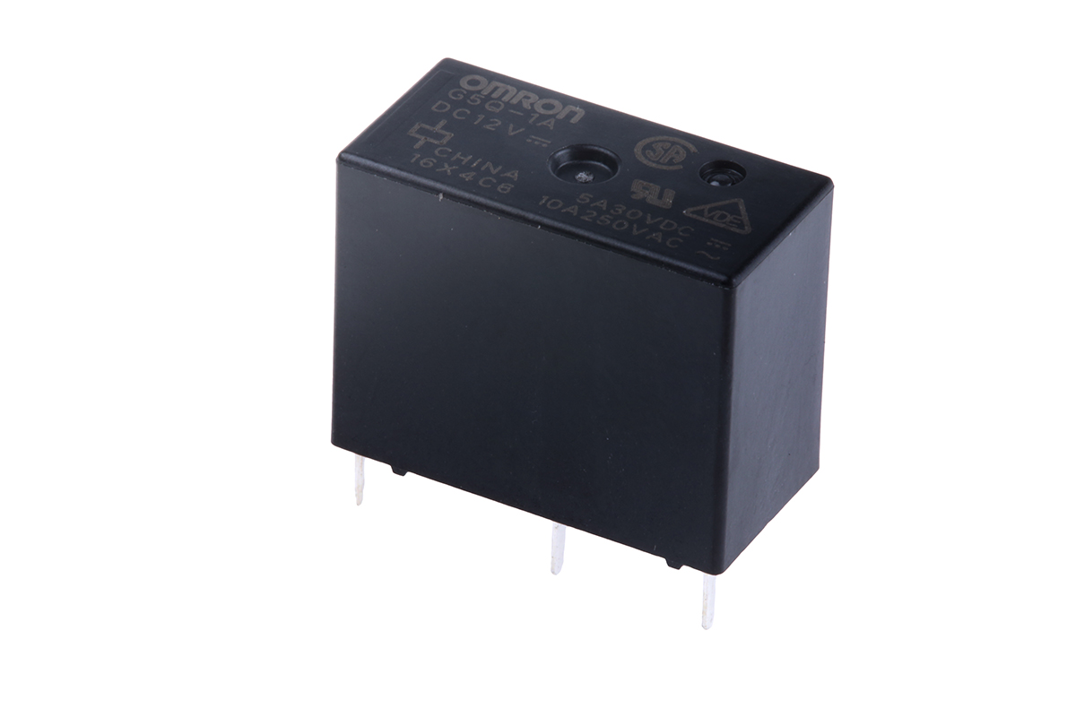 Omron PCB Mount Power Relay, 12V dc Coil, 10A Switching Current, SPST