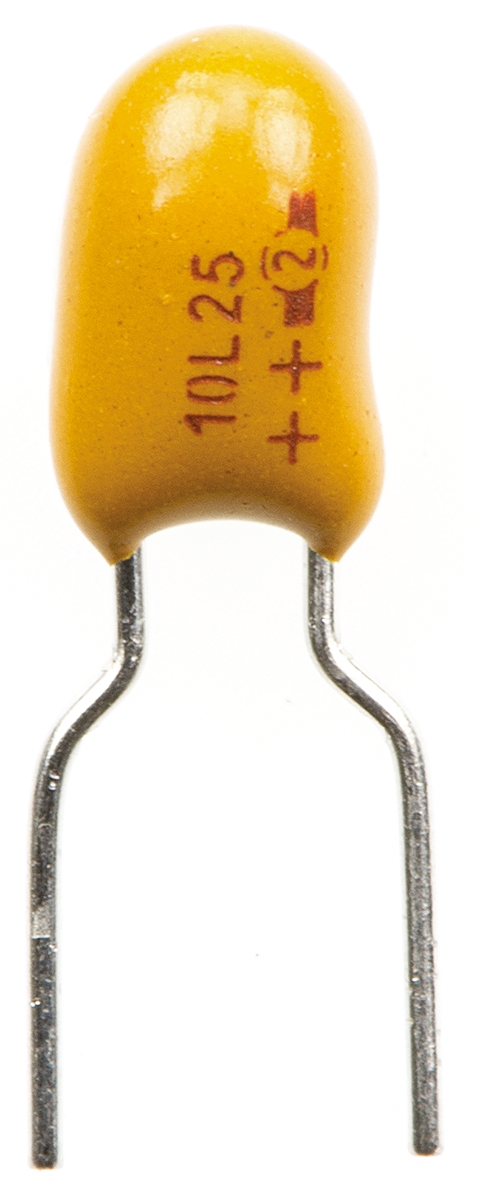 Vishay 10μF MnO2 Tantalum Capacitor 25V dc, 489D Series