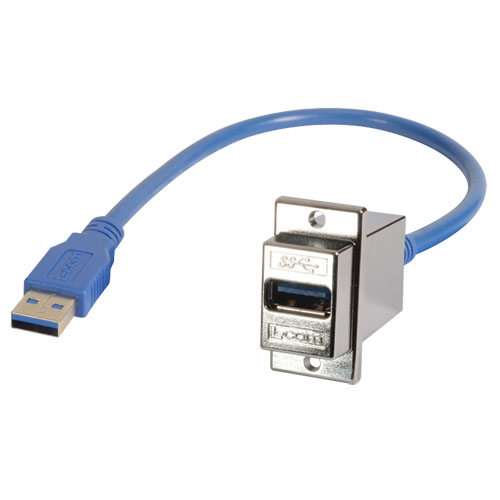 L-Com USB 3.0, Male USB to Male USB A, 500mm