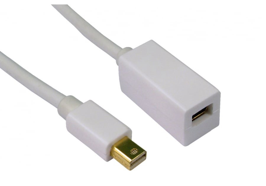 RS PRO Male Mini DisplayPort to Female Mini DisplayPort, PVC  Cable, 3m