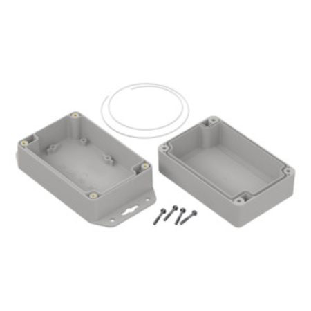 RS PRO Light Grey Polycarbonate Enclosure, IP65, Flanged, Light Grey Lid, 121.4 x 81.6 x 60.2mm
