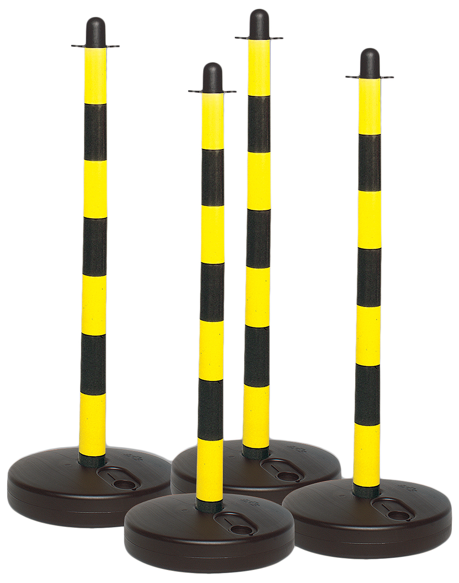 Brady Black & Yellow PE Barrier Post
