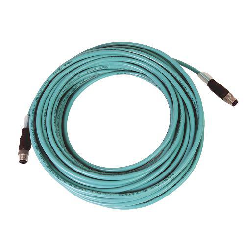 Allen Bradley, 20m Cat5e, Green M12 to M12, Foil and Braid, Terminated