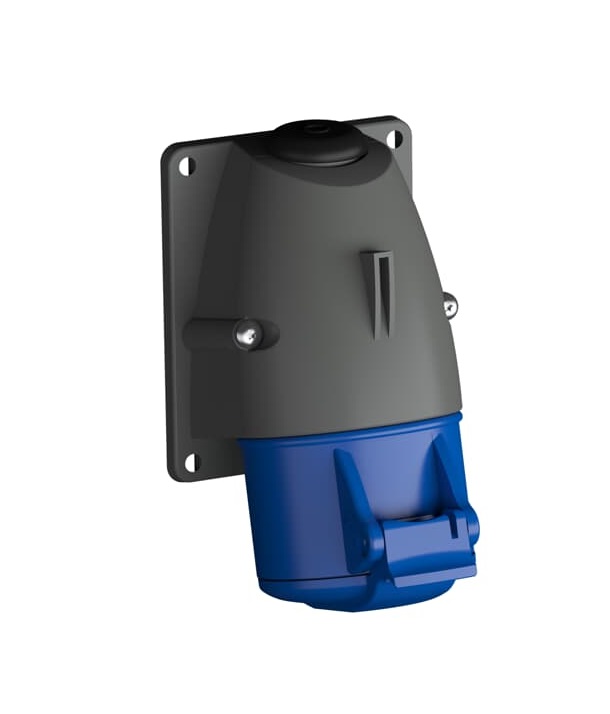 Amphenol Industrial, 2CMA1 IP44 Blue Wall Mount 3P+E Industrial Power Socket, Rated At 16A, 250 V