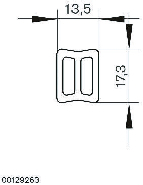 Bosch Rexroth Profile Rail, 3000mm Length x 13.5mm Width x 17.3mm Height