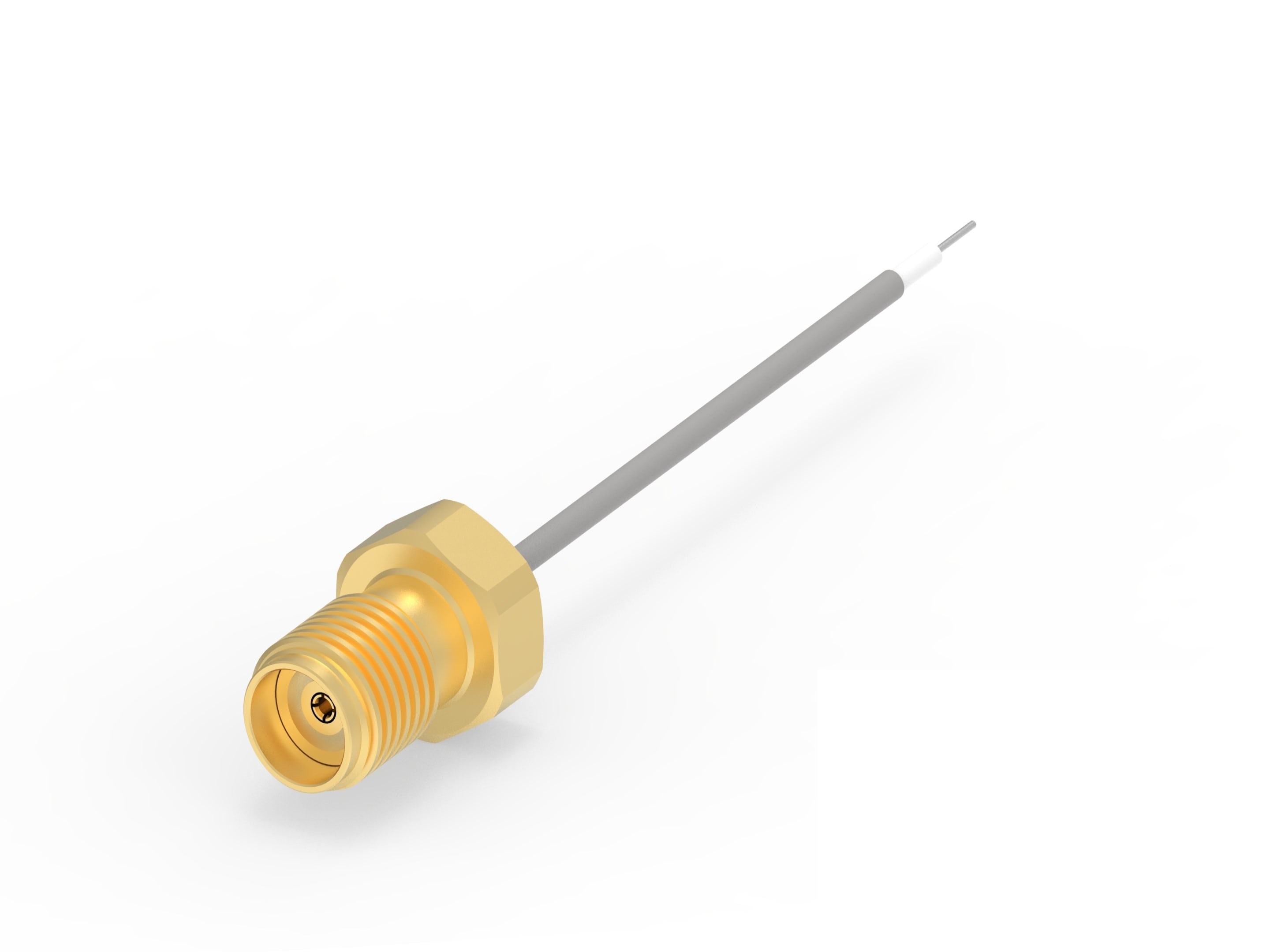 TE Connectivity 2480662 Series Female SMA to Pigtail, 50 mm 50 Ω