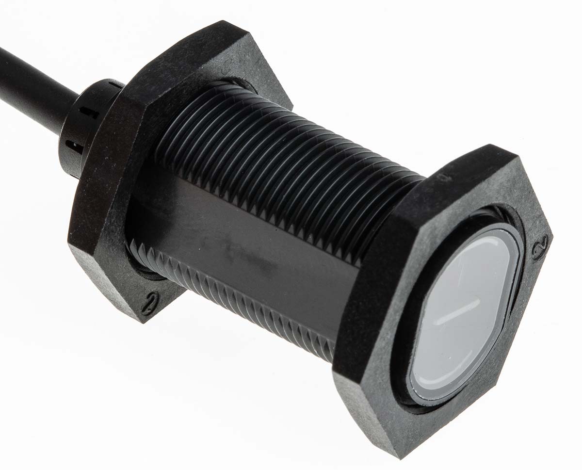Omron Diffuse Photoelectric Sensor, Barrel Sensor, 100 mm Detection Range