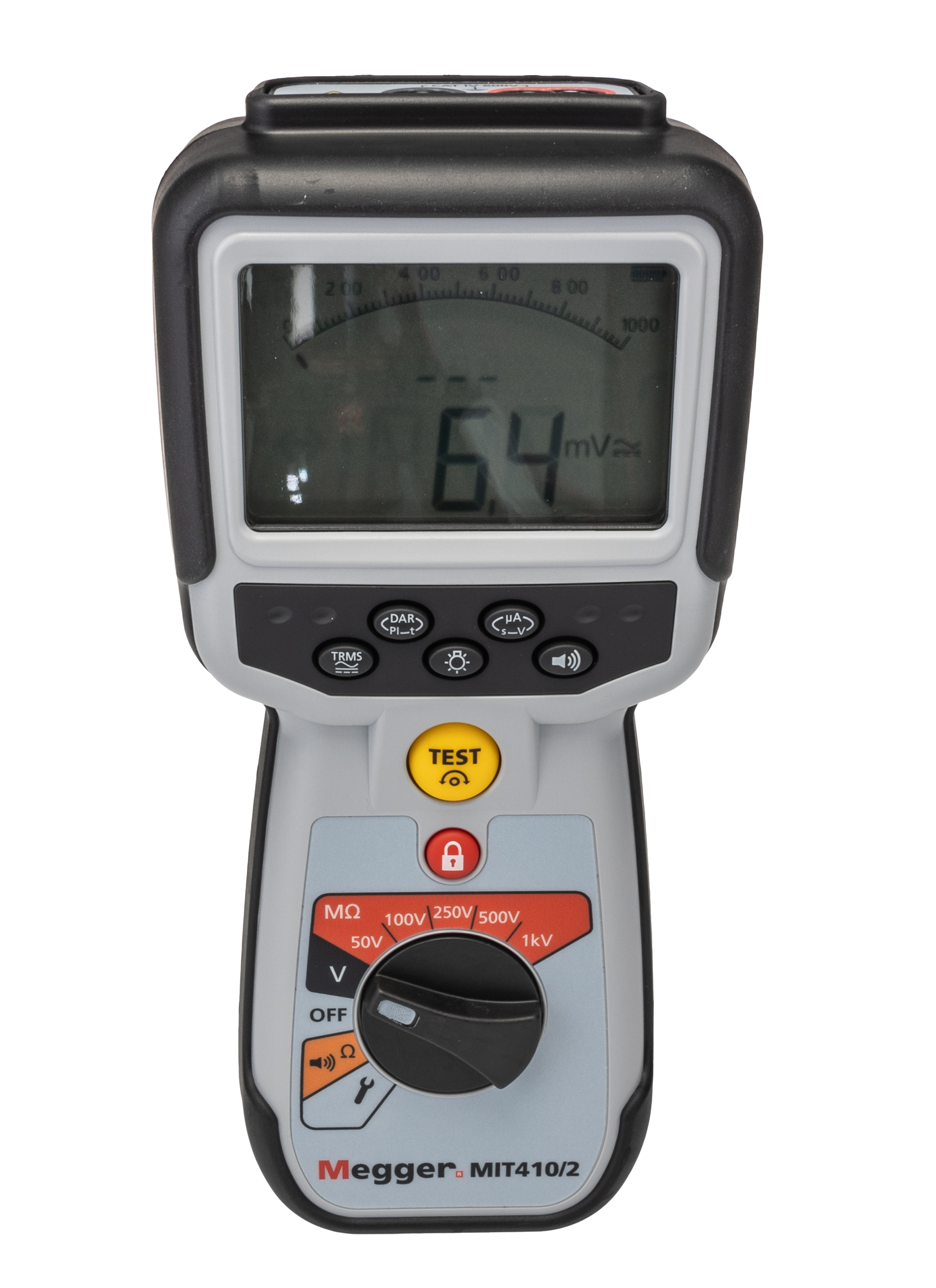 Megger MIT410 2 Insulation Tester, 10V Min, 1000V Max, 200GΩ Max, CAT IV - RS Calibration