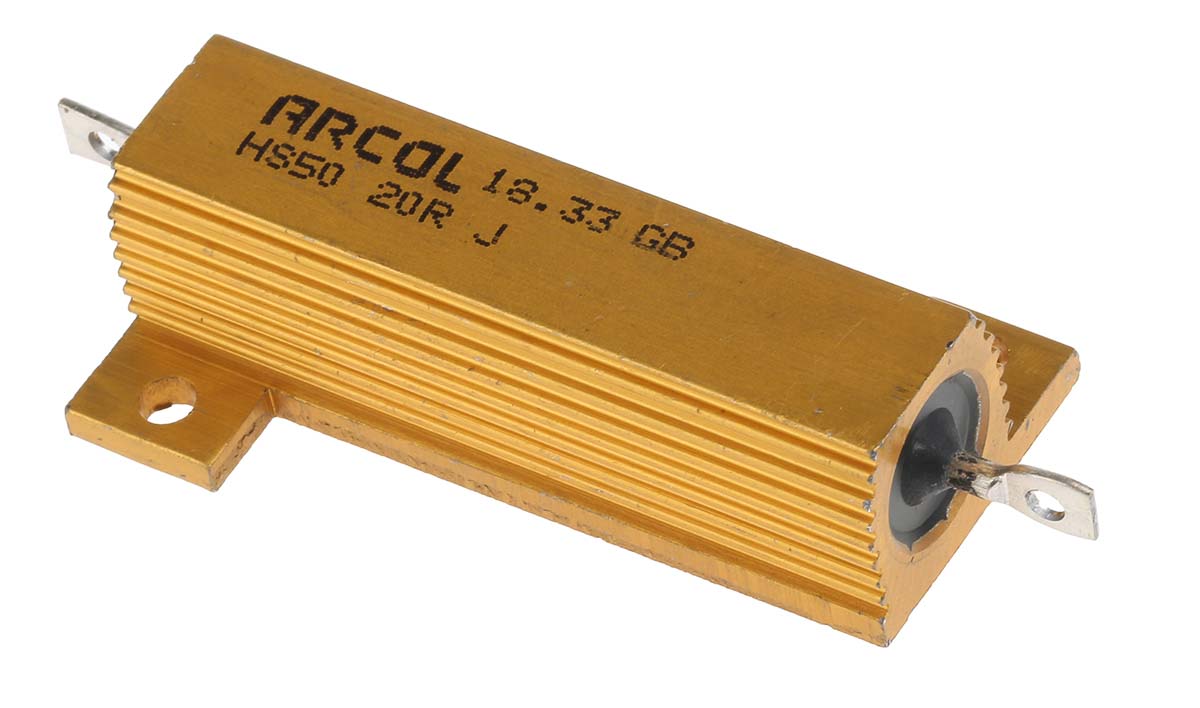 Arcol, 20Ω 50W Wire Wound Chassis Mount Resistor HS50 20R J ±5%