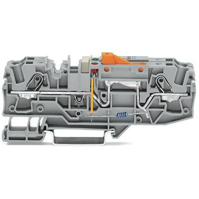 WAGO 2006-1671/1000-848 TOPJOB S Series Grey, 6mm², 1-Level, Push-In Cage Clamp Termination, ATEX, EAC Ex, IECEx