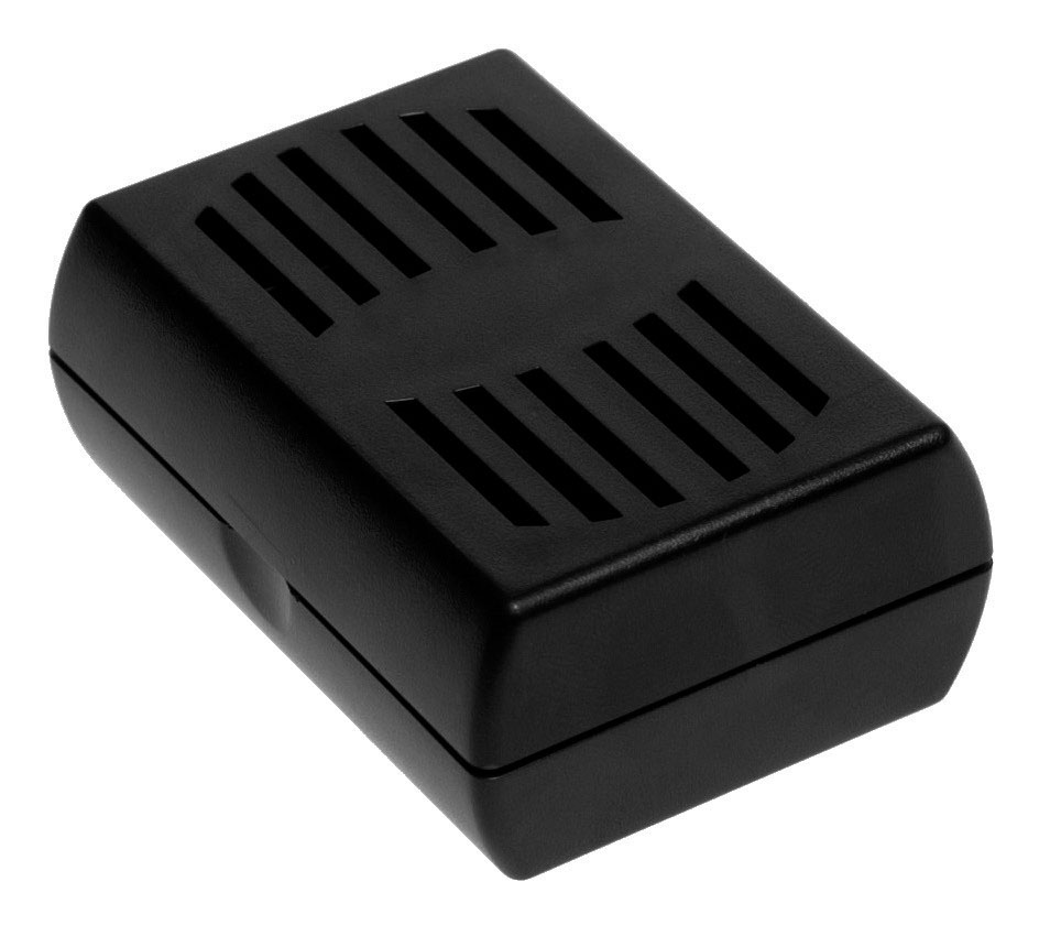 RS PRO Black ABS Enclosure, 65.5 x 46.5 x 26.5mm