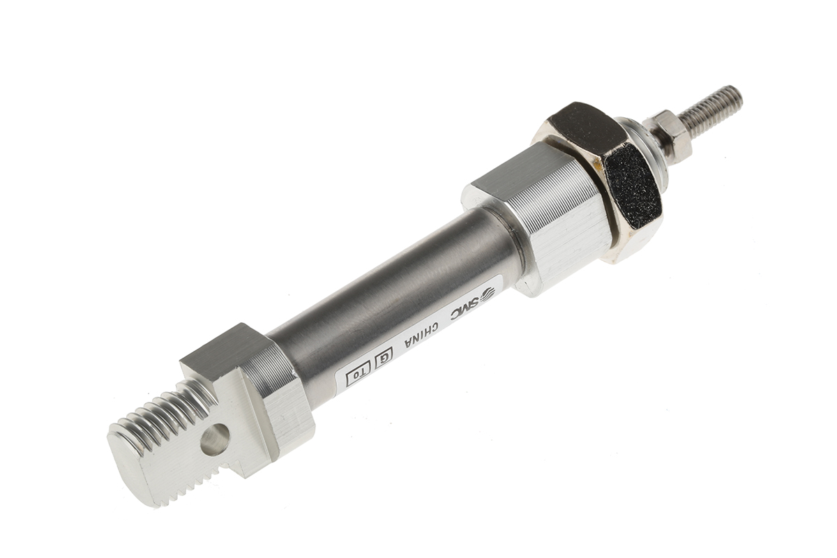 SMC 10 mm Pneumatic Piston Rod Cylinder - CD85 Series, Double Acting Acting