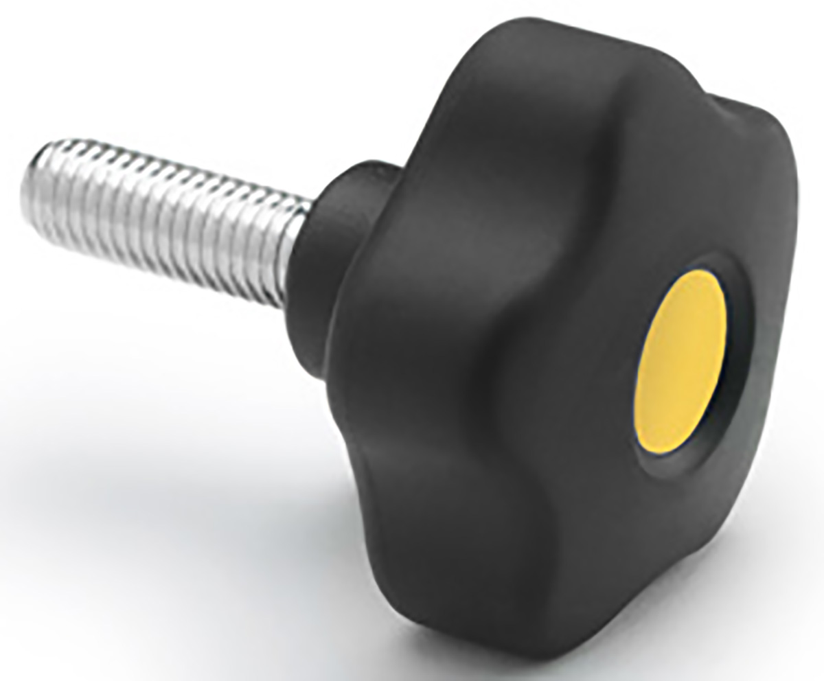 Elesa 169973-C9 Black Hex Clamping Knob, M10, Threaded Stud