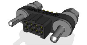 Amphenol Socapex MHDAS Series Straight PCB PCB Header, 8 Contact(s), 1.27 mm Pitch, 2 Row, Shrouded