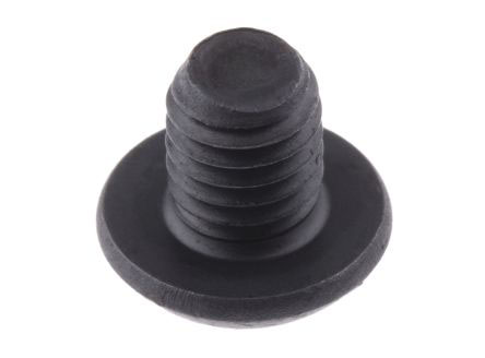 RS PRO Black, Self-Colour Steel Hex Socket Button Screw, ISO 7380, M10 x 20mm